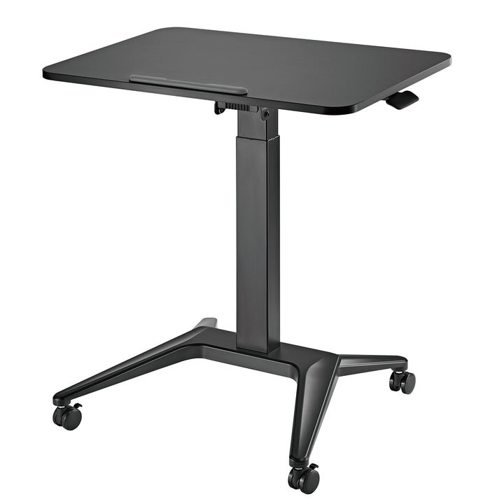 Mesa para portátil Maclean MC-453B, ajuste pneumático em altura, 80 x 52 cm, 8 kg máx., 109 cm de altura, preta