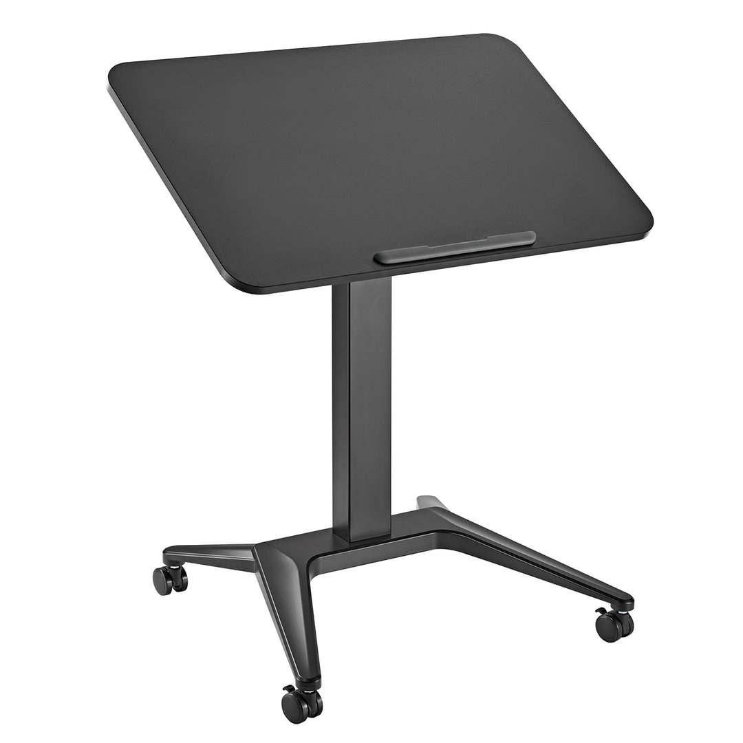 Mesa para portátil Maclean MC-453B, ajuste pneumático em altura, 80 x 52 cm, 8 kg máx., 109 cm de altura, preta