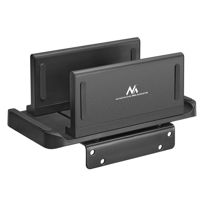 Suporte ajustável para terminal de PC/cliente fino Maclean MC-454, compatível com montagens VESA, independente, preto