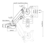 Maclean MC-459 Soporte de Monitor para Tubo/Poste 28-60mm, 17-27'', 7kg máx