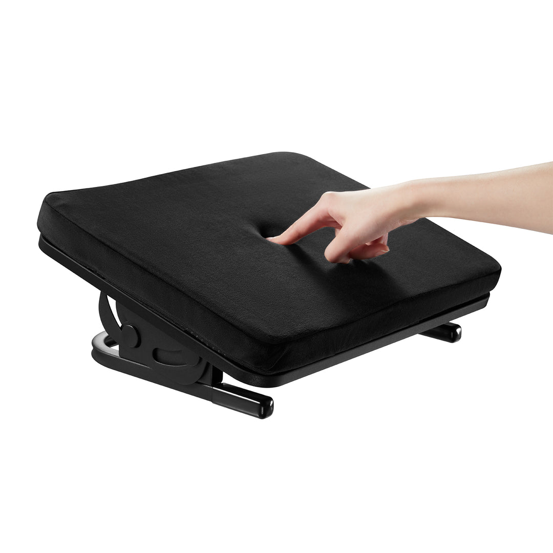 Apoio ergonómico para os pés Maclean MC-460, apoio para as pernas, ângulo infinitamente ajustável, almofada removível