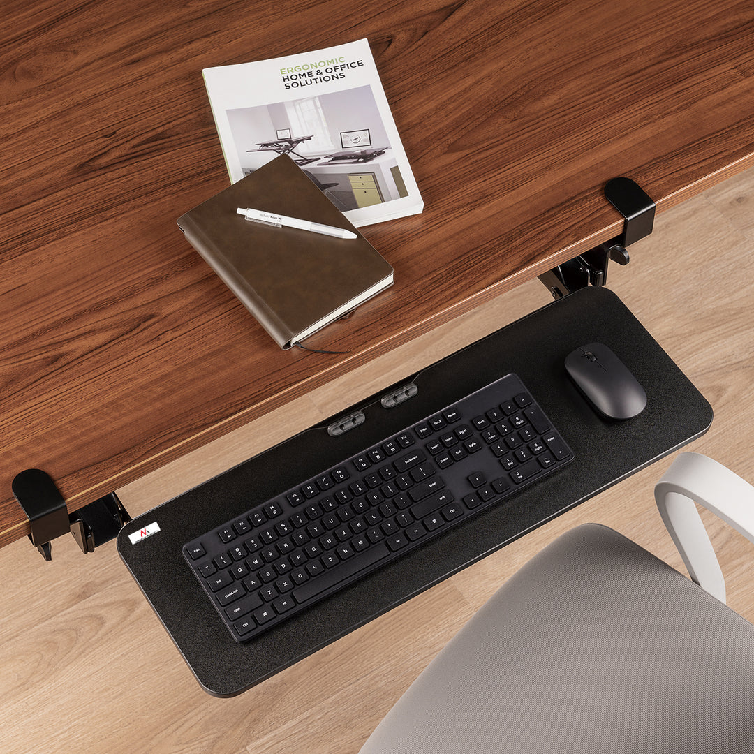 Suporte para teclado Maclean MC-462 sob a mesa, ajustável, máx. 5 kg, 67 x 24 cm