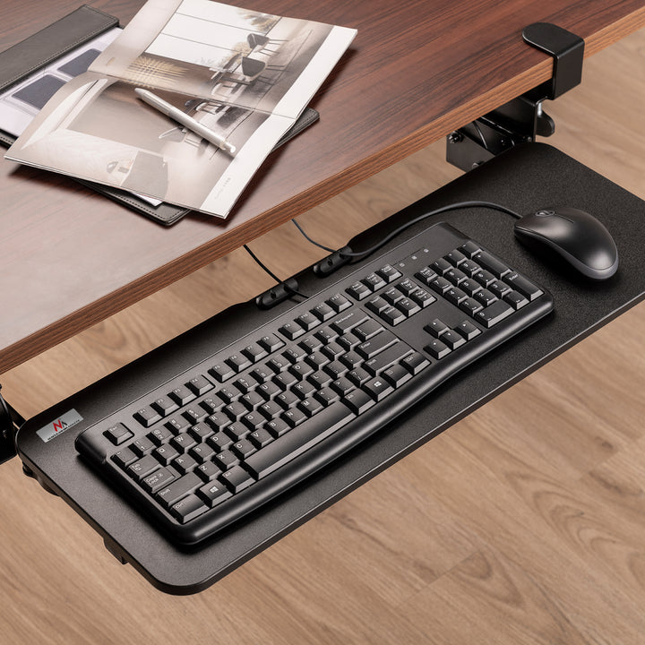 Suporte para teclado Maclean MC-462 sob a mesa, ajustável, máx. 5 kg, 67 x 24 cm