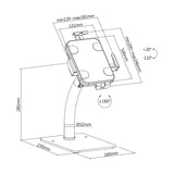 Suporte de mesa com fecho para publicidade em tablets Maclean MC-468W, 7,9"-11", universal