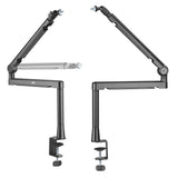 Suporte para microfone NanoRS RS471, suporte para gestão de cabos, braço giratório, alumínio