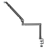Suporte para microfone NanoRS RS471, suporte para gestão de cabos, braço giratório, alumínio