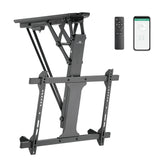 Maclean MC-880T - Suporte de TV elétrico inclinável (32-70") com controlo por aplicação, para tetos inclinados, inclui comando, até 35 kg, VESA 600 x 400 cm
