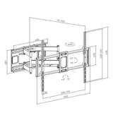 Suporte TV Maclean MC-482 Económico, VESA 900x600 máx., 60-120", 120 kg, Preto