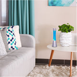 Lámpara decorativa Minka lavalamp Gy6.35 20W, 39,5 cm color azul plata