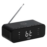 Adler AD 1192B Radio Despertador FM con Cargador Inalámbrico, Bluetooth