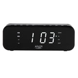 Adler AD 1192B Radio Despertador FM con Cargador Inalámbrico, Bluetooth