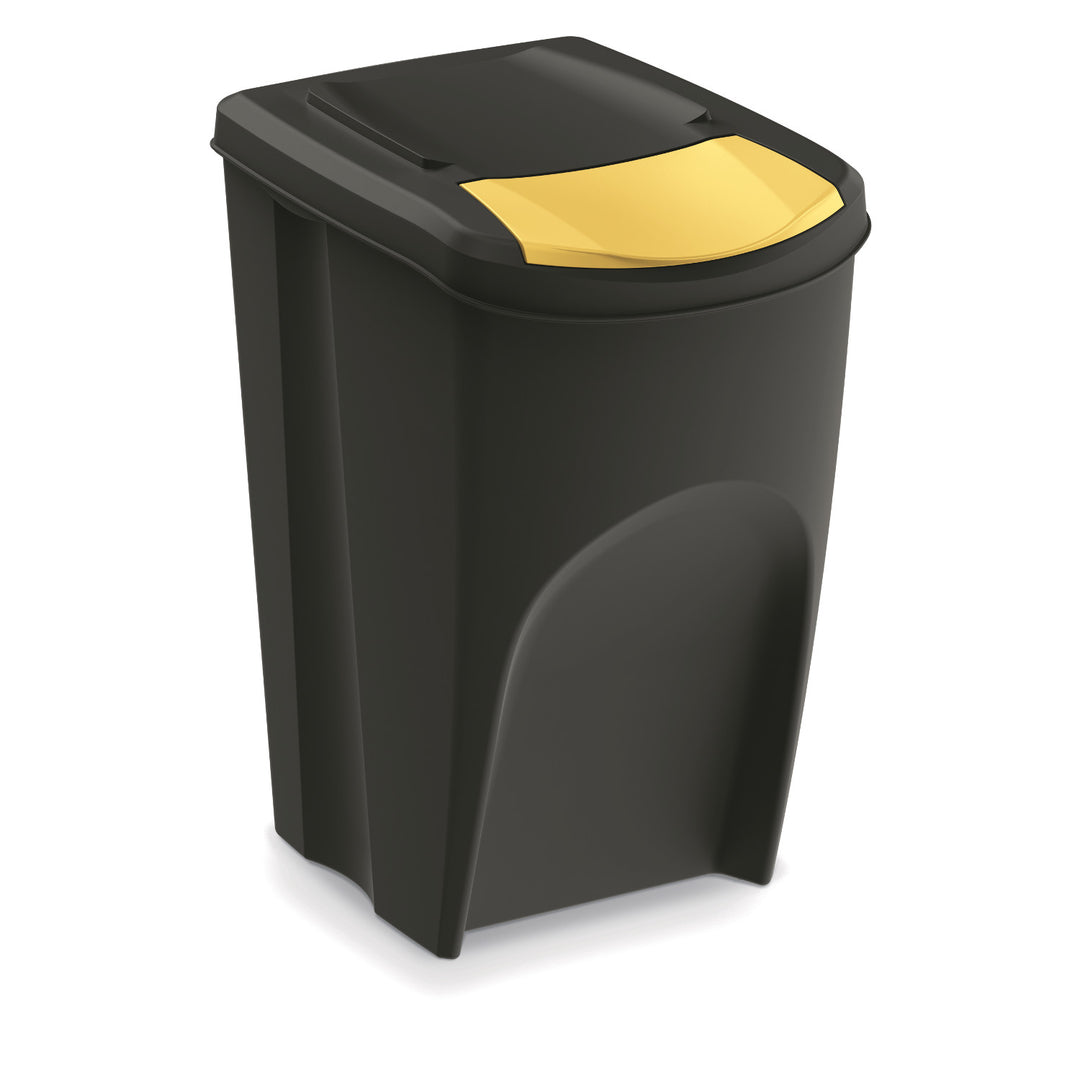 Contentor de reciclagem Keden Sortibox 3x35L preto