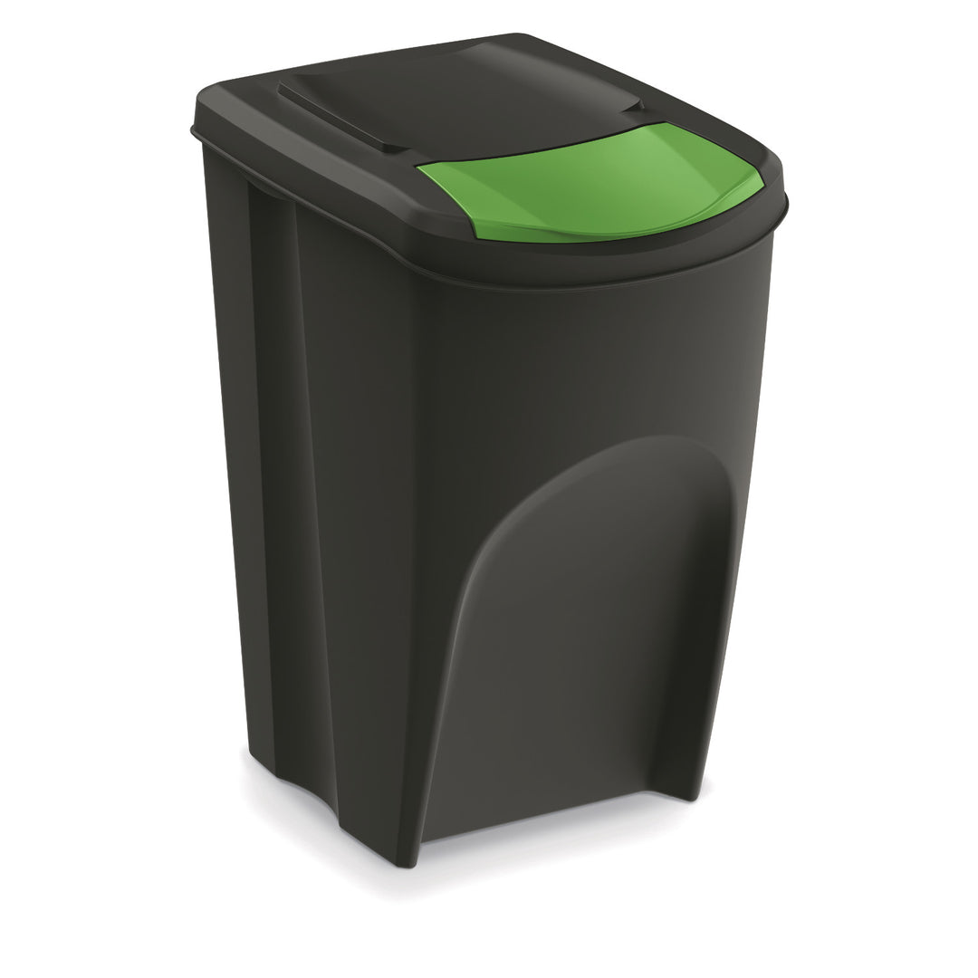 Contentor de reciclagem Keden Sortibox 4x35L preto
