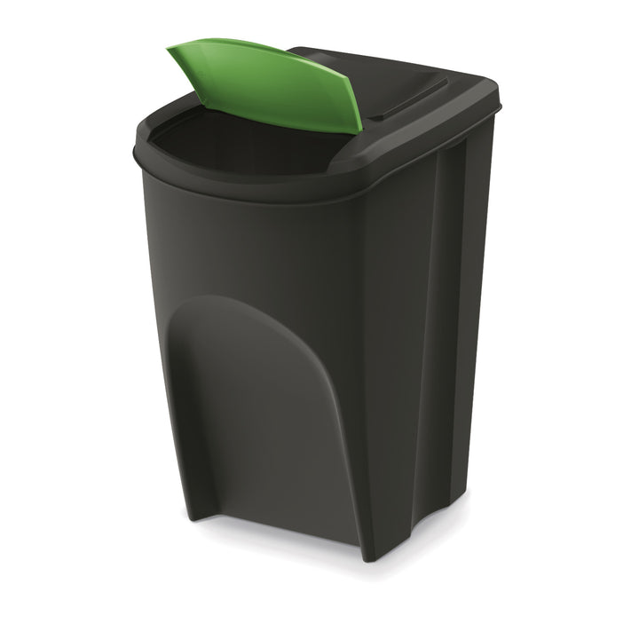 Contentor de reciclagem Keden Sortibox 4x35L preto