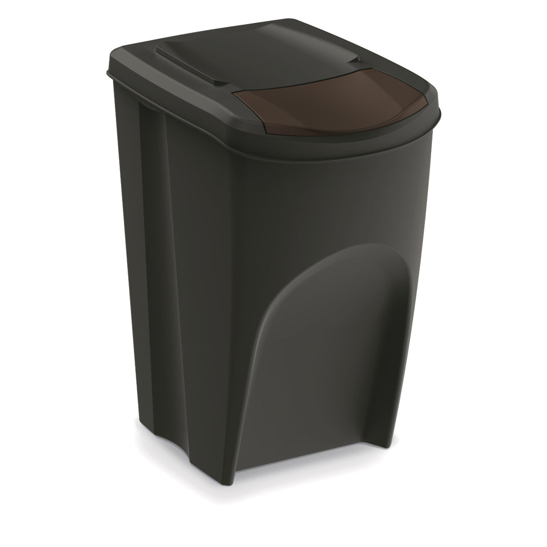 Contentor de reciclagem Keden Sortibox 4x35L preto