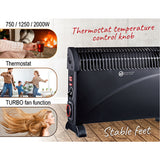 Radiador elétrico MESKO convector térmico preto