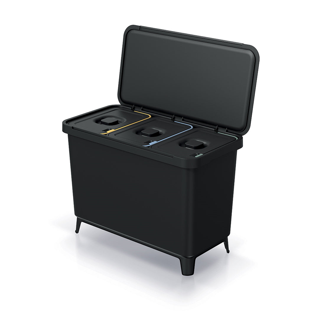 Papelera Keden SYSTEMA - reciclaje 3x10l negra