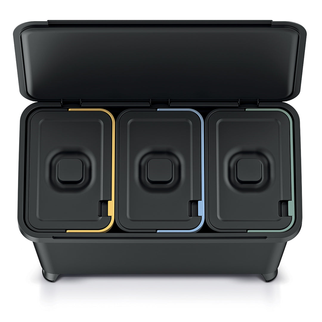 Papelera Keden SYSTEMA - reciclaje 3x10l negra