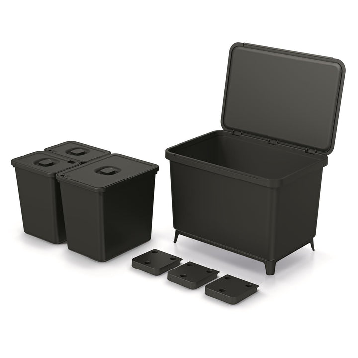 Papelera Keden SYSTEMA 2x10 + 23l - negro reciclaje