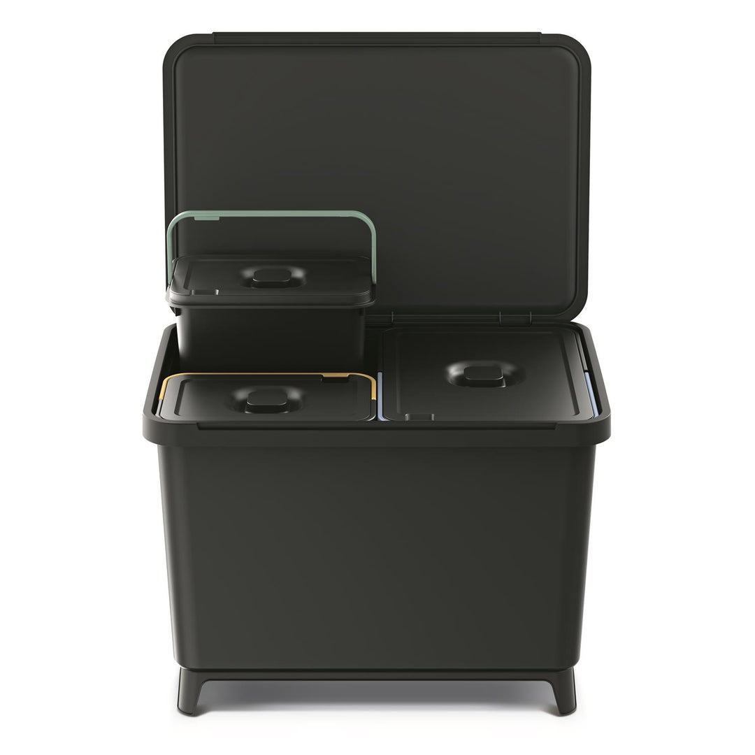 Papelera Keden SYSTEMA 2x10 + 23l - negro reciclaje