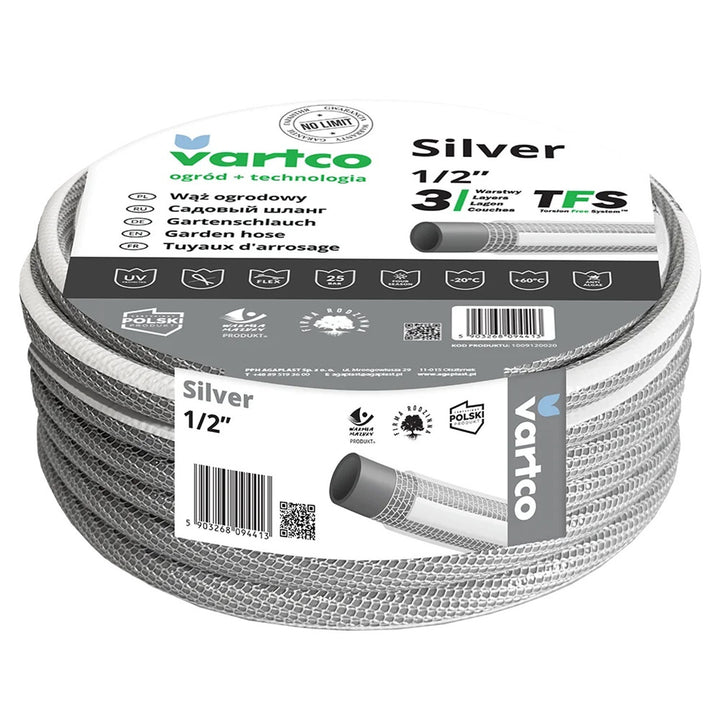 Mangueira de jardim Vartco Silver TFS 1/2" 3 camadas 20m