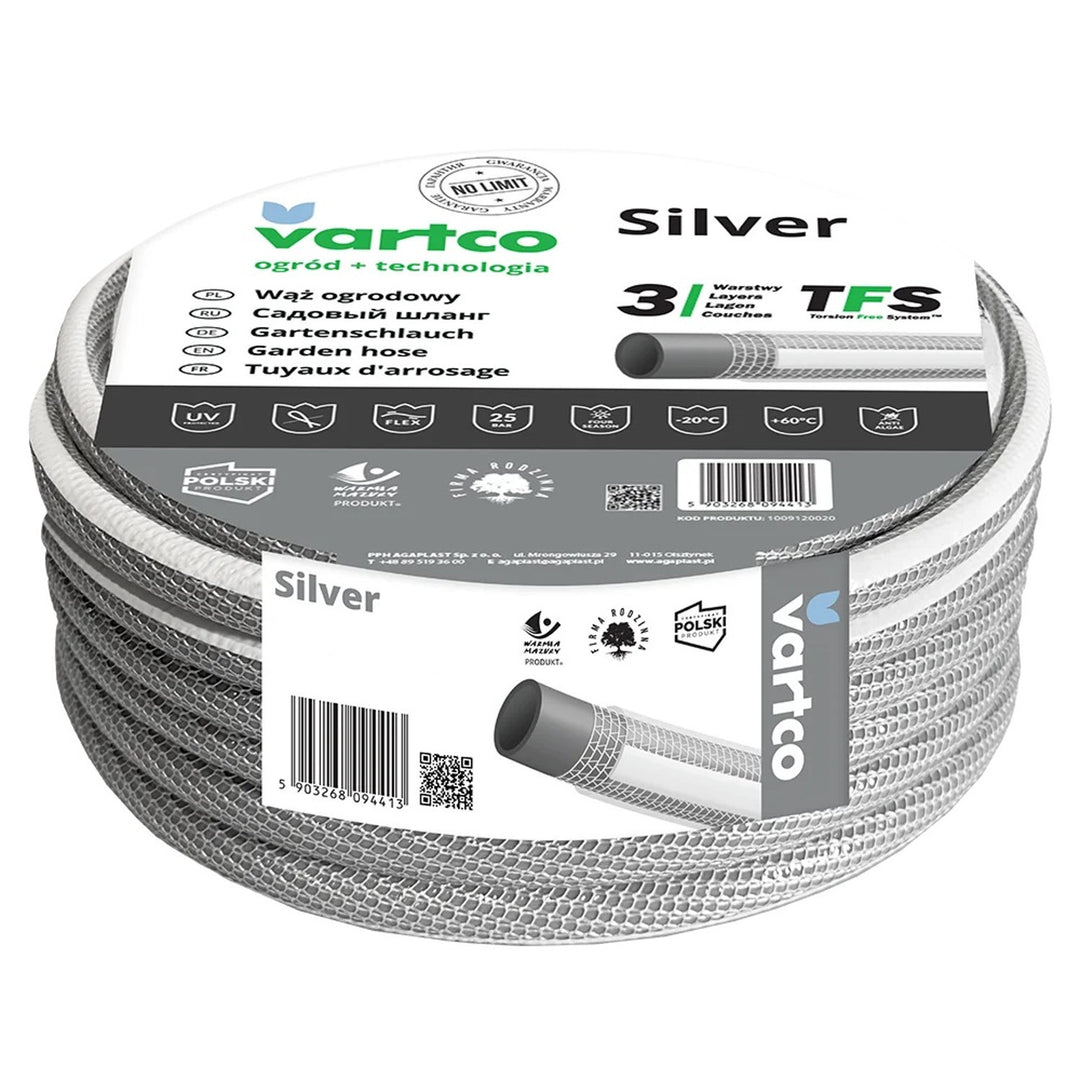 Manguera de jardín de 3 capas Vartco Silver TFS 3/4" 50m
