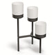 Prosperplast Bloomie Stand Vaso de flores de três pernas com 3 vasos 54cm x 49 x 80,5cm Estrutura de metal branco