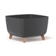 Vaso quadrado Prosperplast Gracia DGQL400-S433 com pernas e inserto - cor antracite