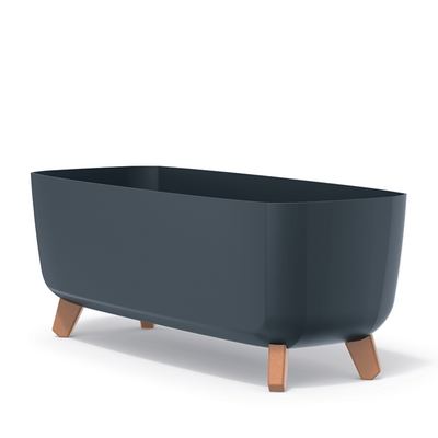 Maceta Prosperplast Gracia Case DGCL600-S433 con patas e inserto - color antracita
