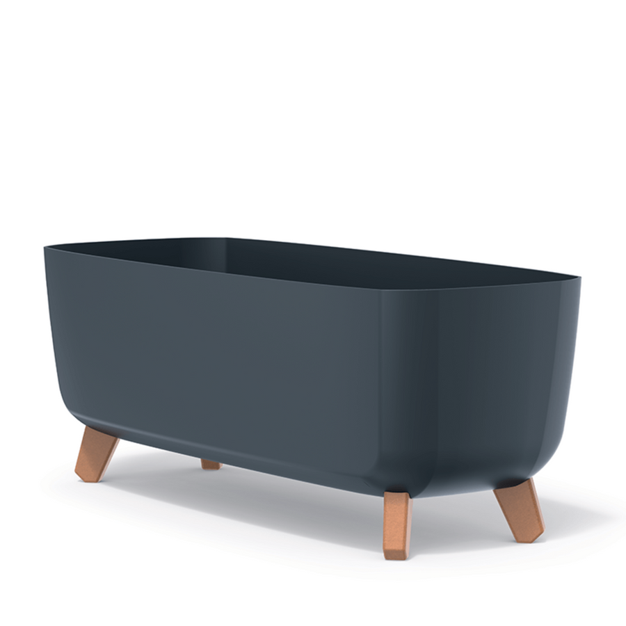 Maceta Prosperplast Gracia Case DGCL600-S433 con patas e inserto - color antracita