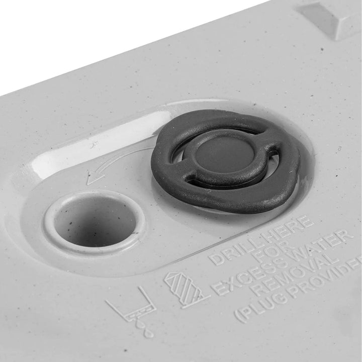 Prosperplast Furu Vaso baixo quadrado com inserção DFS240-422U - cor concreto (cinza)
