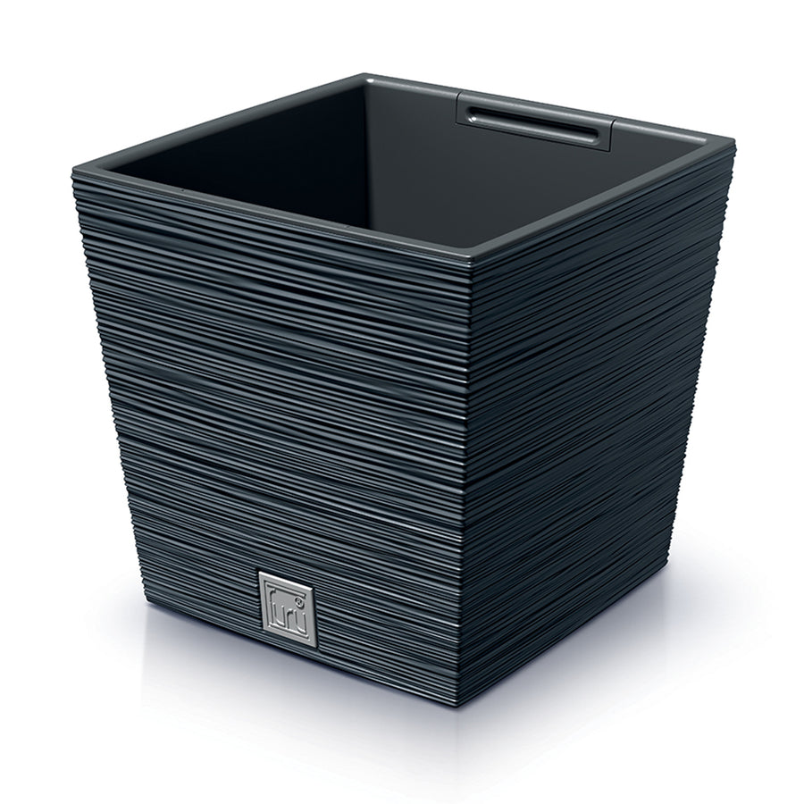 Prosperplast Furu Maceta cuadrada baja con inserto DFS300-S433 - color antracita