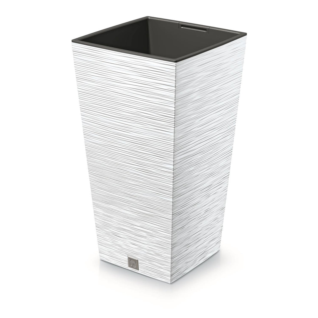 Vaso quadrado Prosperplast Furu com inserto DFSH200-S449 - branco
