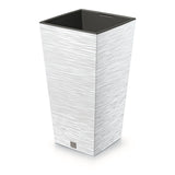 Vaso quadrado Prosperplast Furu com inserto DFSH200-S449 - branco