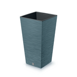 Prosperplast Furu Maceta cuadrada con inserto DFSH300-5415C - Color azul escandinavo