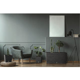 Prosperplast Furu Case Medio Jardinera con Maceta Macetero con Tiesto para Plantas Interior y Exterior Plástico Resistente Rectangular 77x23,5x40,6cm (Antracita)