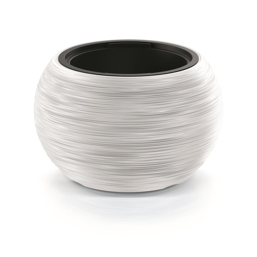 Plantador redondo Prosperplast Furu Bowl para plástico resistente a UV interno e externo Ø 435 mm (branco)