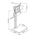 Suporte de parede para TV Maclean MC-451 com prateleira máx. 20kg, máx. VESA 200x200, para TV de 15-42"