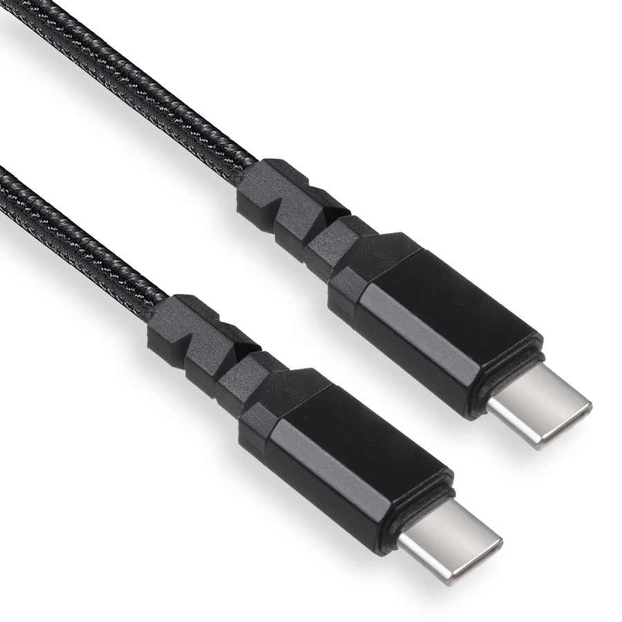 Cabo Maclean MCE492 2 x USB-C 100W Compatível com transferência de dados PD até 10Gbps 5A Preto Comprimento 2m
