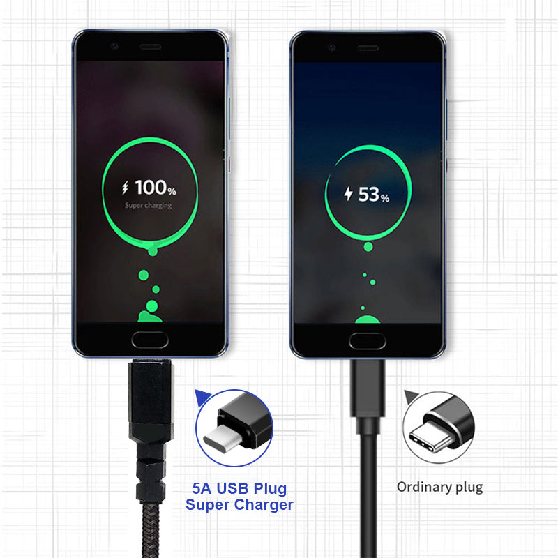 Cabo Maclean MCE492 2 x USB-C 100W Compatível com transferência de dados PD até 10Gbps 5A Preto Comprimento 2m