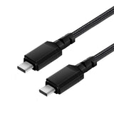 Cabo Maclean MCE492 2 x USB-C 100W Compatível com transferência de dados PD até 10Gbps 5A Preto Comprimento 2m