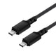 Cabo Maclean MCE492 2 x USB-C 100W Compatível com transferência de dados PD até 10Gbps 5A Preto Comprimento 2m