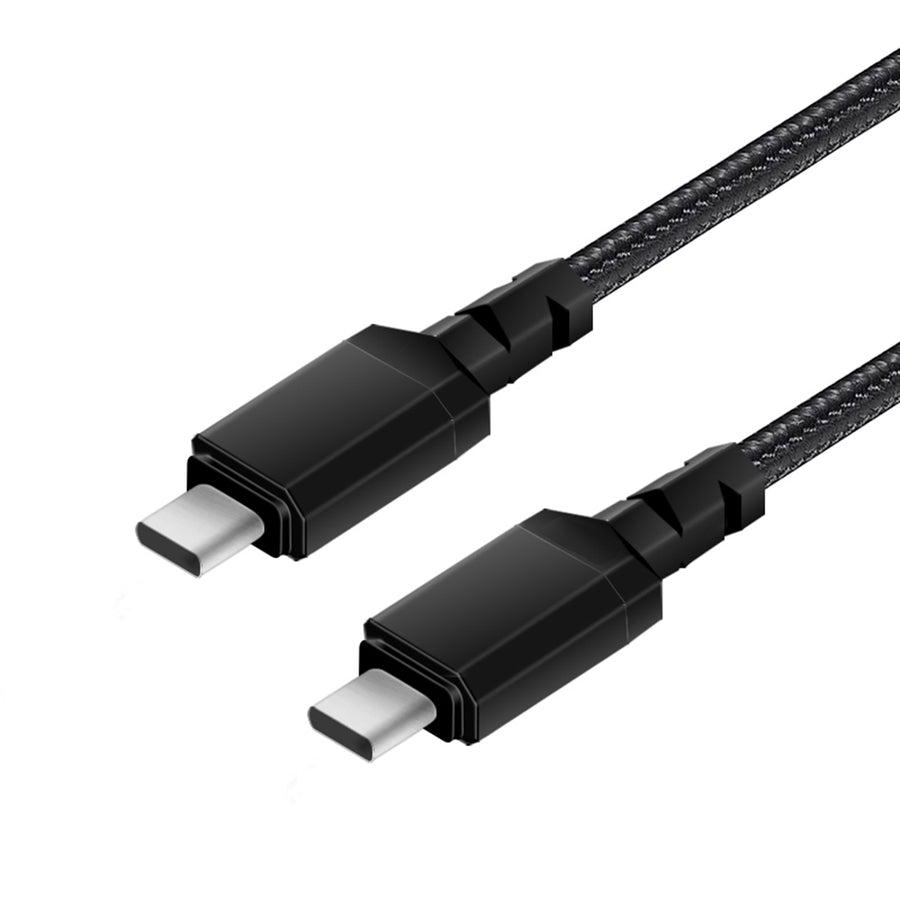 Cabo Maclean MCE492 2 x USB-C 100W Compatível com transferência de dados PD até 10Gbps 5A Preto Comprimento 2m
