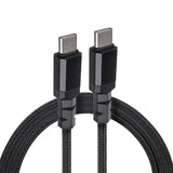 Cabo Maclean MCE492 2 x USB-C 100W Compatível com transferência de dados PD até 10Gbps 5A Preto Comprimento 2m
