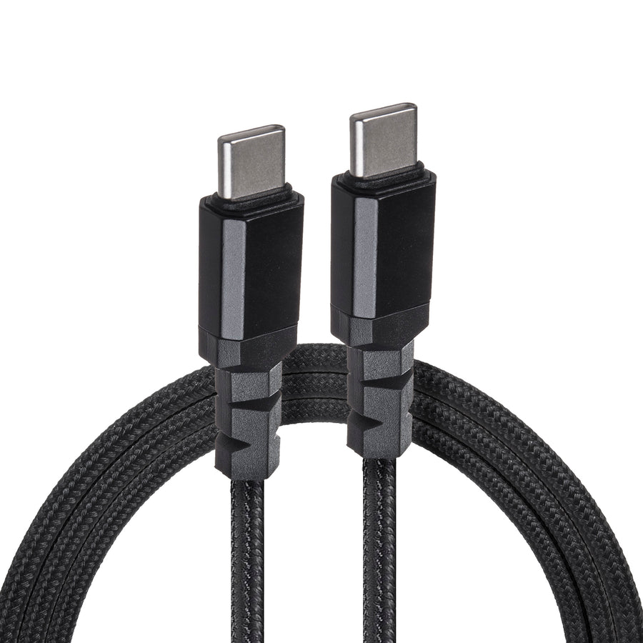 Cabo Maclean MCE492 2 x USB-C 100W Compatível com transferência de dados PD até 10Gbps 5A Preto Comprimento 2m