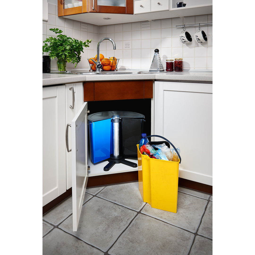 ECOBIN + cubo giratorio para separación de residuos con tapa
