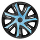 Calotas NRM N-Power para jantes de aço Conjunto de 4 guarnições de roda em dois tons para plástico ABS de veículo KFZ (azul/preto, 14")