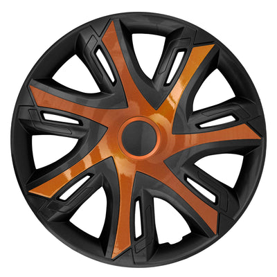 Calotas NRM N-Power para aros de aço Conjunto de 4 guarnições de roda de duas cores para plástico ABS de veículo KFZ (cobre/preto, 14")