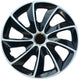NRM STIG Calotas extras para aros de aço Conjunto de 4 guarnições de roda em dois tons para veículo KFZ Plástico ABS Plástico ABS (branco/preto, 17")