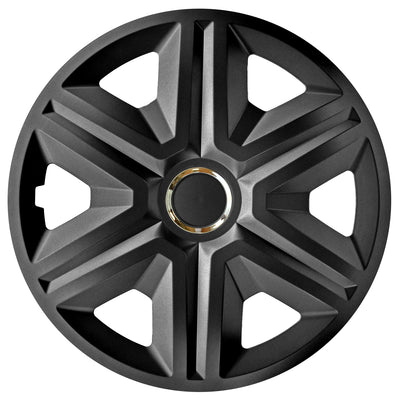 Conjunto de guarnições de roda com calotas universais NRM FAST Fast 4X de 4 plástico ABS (grafite, 14")